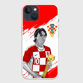 Чехол для iPhone 13 с принтом ЛУКА МОДРИЧ   LUKA MODRIC в Кировске,  |  | football | luka modric | real madrid. | sport | лука модрич | реал мадрид | сборная хорватии | спорт | футбол