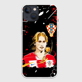 Чехол для iPhone 13 с принтом ЛУКА МОДРИЧ   LUKA MODRIC в Кировске,  |  | football | luka modric | real madrid. | sport | лука модрич | реал мадрид | сборная хорватии | спорт | футбол