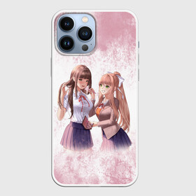 Чехол для iPhone 13 Pro Max с принтом Doki Doki Literature Club | Monika и Yuri (Z) в Кировске,  |  | Тематика изображения на принте: doki doki | doki doki literature club | monika | natsuki | sayori | team salvato | yuri | доки | доки доки | литературный клуб | моника | нацуки | саёри | юри