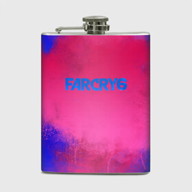 Фляга с принтом Far Cry 6 в Кировске, металлический корпус | емкость 0,22 л, размер 125 х 94 мм. Виниловая наклейка запечатывается полностью | far cry 6 | дым | игра | лого | надпись | частицы