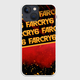 Чехол для iPhone 13 mini с принтом Far Cry 6 в Кировске,  |  | far cry 6 | дым | игра | капли | лого | надпись | частицы