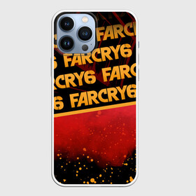 Чехол для iPhone 13 Pro Max с принтом Far Cry 6 в Кировске,  |  | far cry 6 | дым | игра | капли | лого | надпись | частицы