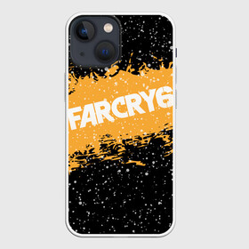 Чехол для iPhone 13 mini с принтом Far Cry 6 в Кировске,  |  | far cry 6 | игра | капли | лого | надпись | снег | частицы