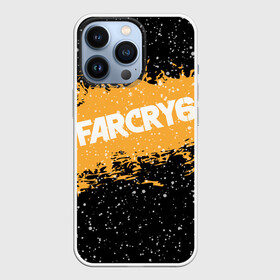 Чехол для iPhone 13 Pro с принтом Far Cry 6 в Кировске,  |  | far cry 6 | игра | капли | лого | надпись | снег | частицы