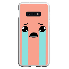 Чехол для Samsung S10E с принтом Crying Isaac в Кировске, Силикон | Область печати: задняя сторона чехла, без боковых панелей | Тематика изображения на принте: binding | game | games | hell | isaac | the binding of isaac | ад | жертвоприношение исаака | игра | игры | исаак