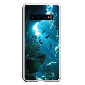 Чехол для Samsung Galaxy S10 с принтом Коралловые рыбки в Кировске, Силикон | Область печати: задняя сторона чехла, без боковых панелей | коралловые | кораллы | море | морские обитатели | океан | подводный мир | рыбки