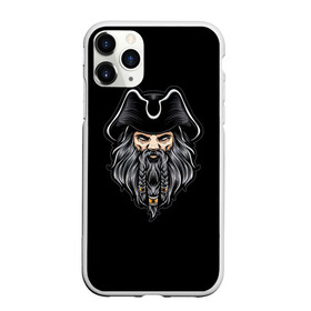 Чехол для iPhone 11 Pro Max матовый с принтом Морской Капитан Чёрная Борода в Кировске, Силикон |  | грабитель | злодей | капитан | пират | пираты | разбойник