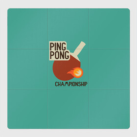 Магнитный плакат 3Х3 с принтом ping-pong в Кировске, Полимерный материал с магнитным слоем | 9 деталей размером 9*9 см | ping pong | sport | tennis | настольный теннис | пинг понг | ракетка | спорт | теннис