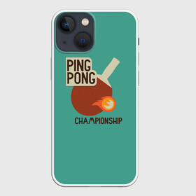 Чехол для iPhone 13 mini с принтом ping pong в Кировске,  |  | ping pong | sport | tennis | настольный теннис | пинг понг | ракетка | спорт | теннис