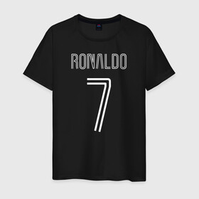 Мужская футболка хлопок с принтом Ronaldo 7 номер на груди в Кировске, 100% хлопок | прямой крой, круглый вырез горловины, длина до линии бедер, слегка спущенное плечо. | Тематика изображения на принте: 7 | champion | cr7 | cristiano ronaldo | fifa | football | football club | juventus | soccer | uefa | игра | криштиану роналду | лига чемпионов | реал мадрид | сборная португалии | спорт | уефа | фифа | фк | футбол | футболь