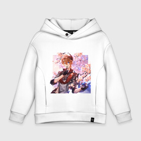 Детское худи Oversize хлопок с принтом Tartaglia fan art в Кировске, френч-терри — 70% хлопок, 30% полиэстер. Мягкий теплый начес внутри —100% хлопок | боковые карманы, эластичные манжеты и нижняя кромка, капюшон на магнитной кнопке | art | fanart | game | genshin | impact | tartaglia | арт | тарталья | фан