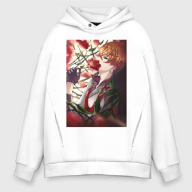 Мужское худи Oversize хлопок с принтом Tartaglia fan art в Кировске, френч-терри — 70% хлопок, 30% полиэстер. Мягкий теплый начес внутри —100% хлопок | боковые карманы, эластичные манжеты и нижняя кромка, капюшон на магнитной кнопке | art | fanart | game | genshin | impact | tartaglia | арт | тарталья | фан