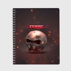 Тетрадь с принтом The Binding of Isaac | Жертвоприношение Исаака (Z) в Кировске, 100% бумага | 48 листов, плотность листов — 60 г/м2, плотность картонной обложки — 250 г/м2. Листы скреплены сбоку удобной пружинной спиралью. Уголки страниц и обложки скругленные. Цвет линий — светло-серый
 | Тематика изображения на принте: binding isaac | binding of isaac | the binding of isaac | голос бога | жертвоприношение исаака | исаак | компьютерная игра | маленький исаак