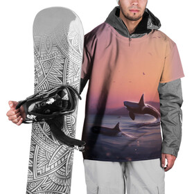 Накидка на куртку 3D с принтом касатки в Кировске, 100% полиэстер |  | Тематика изображения на принте: ocean | orca | sea | sea animal | дельфин | закат | касатка | кит | море | океан | рисунок кита