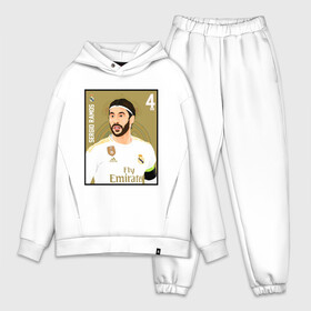 Мужской костюм хлопок OVERSIZE с принтом СЕРХИО РАМОС   ПОРТРЕТ в Кировске,  |  | football | real madrid | sergio ramos | sport | uefa | реал мадрид | сборная испании. | серхио рамос | спорт | уефа | футбол