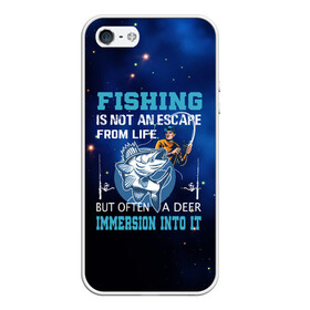 Чехол для iPhone 5/5S матовый с принтом FISHING PLANET Рыбалка в Кировске, Силикон | Область печати: задняя сторона чехла, без боковых панелей | fish | карп | лето | отдых | поклев | рыба | рыбалка | рыболов | спиннинг | удилище | удочка