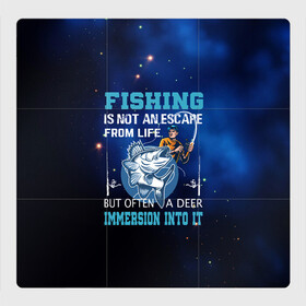 Магнитный плакат 3Х3 с принтом FISHING PLANET Рыбалка в Кировске, Полимерный материал с магнитным слоем | 9 деталей размером 9*9 см | Тематика изображения на принте: fish | карп | лето | отдых | поклев | рыба | рыбалка | рыболов | спиннинг | удилище | удочка