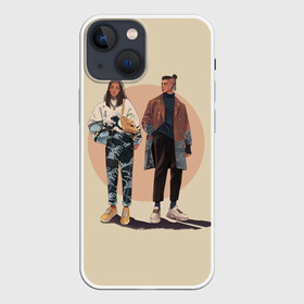 Чехол для iPhone 13 mini с принтом Катара и Сокка в Кировске,  |  | aang | appa | avatar | avatar the last airbender | azula | iroh | katara | momo | sokka | toph | zuko | аанг | аватар | аватар легенда об аанге | азула | дядя айро | зуко | катара | сокка | тоф