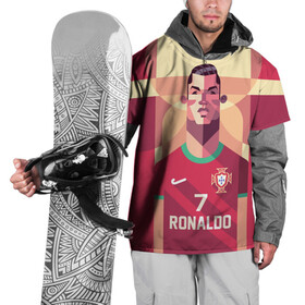 Накидка на куртку 3D с принтом Криштиану Роналду в Кировске, 100% полиэстер |  | cristiano ronaldo | fc portugal | криштиану роналду | сборная | фк португалия | футбол