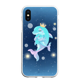 Чехол для iPhone XS Max матовый с принтом Два дельфина в Кировске, Силикон | Область печати: задняя сторона чехла, без боковых панелей | cute | dolphin | два дельфина | дельфин | дельфинами | милый | мир | подводный
