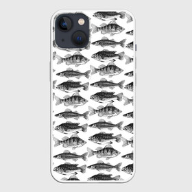 Чехол для iPhone 13 с принтом рыбки в Кировске,  |  | ocean | sea | киты | море | морской принт | морской фон | океан | паттерн | рыбы | текстуры