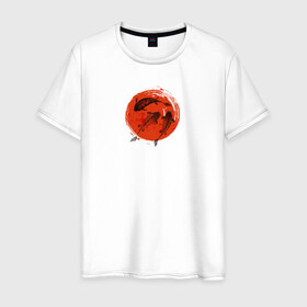 Мужская футболка хлопок с принтом Карпы кои в Кировске, 100% хлопок | прямой крой, круглый вырез горловины, длина до линии бедер, слегка спущенное плечо. | карпы кои | кои | рыба | японские карпы | японские карпы кои