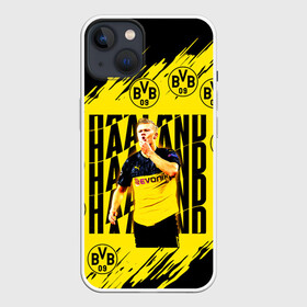 Чехол для iPhone 13 с принтом ЭРЛИНГ ХОЛАНД   ERLING HAALAND в Кировске,  |  | borussia | erling braut haaland | football | sport | uefa | боруссия | сборная норвегии. | спорт | уефа | футбол | эрлинг холанд