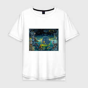 Мужская футболка хлопок Oversize с принтом Fabulous water world в Кировске, 100% хлопок | свободный крой, круглый ворот, “спинка” длиннее передней части | colors | fish | life | ocean | sea | море | океан