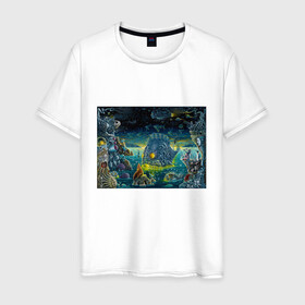 Мужская футболка хлопок с принтом Fabulous water world в Кировске, 100% хлопок | прямой крой, круглый вырез горловины, длина до линии бедер, слегка спущенное плечо. | colors | fish | life | ocean | sea | море | океан