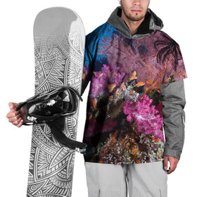 Накидка на куртку 3D с принтом Коралловые рыбки в Кировске, 100% полиэстер |  | Тематика изображения на принте: коралловые | кораллы | море | морские обитатели | океан | подводный мир | рыбки