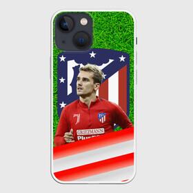 Чехол для iPhone 13 mini с принтом Антуан Гризманн | Antoine Griezmann (+спина) (Z) в Кировске,  |  | antoine griezmann | антуан гризманн | атлетико | барса | барселона | гризман | реал сосьедад | сборная франции