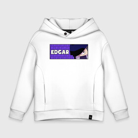 Детское худи Oversize хлопок с принтом EDGAR (ПЛАШКА) в Кировске, френч-терри — 70% хлопок, 30% полиэстер. Мягкий теплый начес внутри —100% хлопок | боковые карманы, эластичные манжеты и нижняя кромка, капюшон на магнитной кнопке | android | brawl | brawl stars | clash | edgar | game | stars | андроид | игра | мобильные игры | эдгар