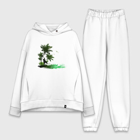 Женский костюм хлопок Oversize с принтом Сёрфинг в Кировске,  |  | beach | ocean | palm trees | sea | summer | sun | sunset | vacation | закат | лето | море | океан | отдых | отпуск | пальмы | песок | пляж | сёрфинг | солнце