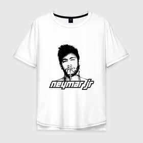 Мужская футболка хлопок Oversize с принтом Neymar Jr. в Кировске, 100% хлопок | свободный крой, круглый ворот, “спинка” длиннее передней части | brasil | brazil | football | france | neymar | psg | sport | бразилия | гол | кубок | мяч | неймар | псж | спорт | франция | футбол | футболист | чемпион