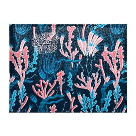 Обложка для студенческого билета с принтом Подводный мир в Кировске, натуральная кожа | Размер: 11*8 см; Печать на всей внешней стороне | colorful | coral | deep | sea | seamless | seaweed | водоросли | глубокий | коралл | красочный | паттерн | подводный мир