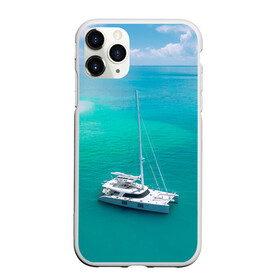 Чехол для iPhone 11 Pro Max матовый с принтом ПАРУСНИК | SAILBOAT (Z) в Кировске, Силикон |  | Тематика изображения на принте: boat | sailboat | ship | ships | кораблик | кораблики | корабль | лагуна | лодка | лодочка | мореход | одинокая лодка | парус | парусник | судно | яхта | яхты