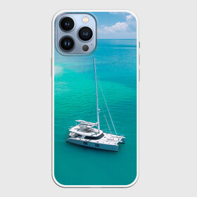 Чехол для iPhone 13 Pro Max с принтом ПАРУСНИК | SAILBOAT (Z) в Кировске,  |  | boat | sailboat | ship | ships | кораблик | кораблики | корабль | лагуна | лодка | лодочка | мореход | одинокая лодка | парус | парусник | судно | яхта | яхты