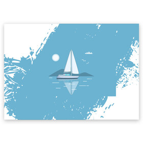 Поздравительная открытка с принтом ОДИНОКИЙ ПАРУСНИК | SAILBOAT (Z) в Кировске, 100% бумага | плотность бумаги 280 г/м2, матовая, на обратной стороне линовка и место для марки
 | Тематика изображения на принте: boat | sailboat | ship | ships | бумага | кораблик | кораблики | корабль | красный парус | лодка | лодочка на белом | мореход | одинокая лодка | оригами | парус | парусник | судно | яхта