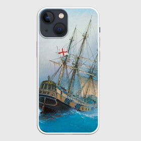 Чехол для iPhone 13 mini с принтом The Sea Devil в Кировске,  |  | ocean | sea | ship | summer | волны | океан | парусник