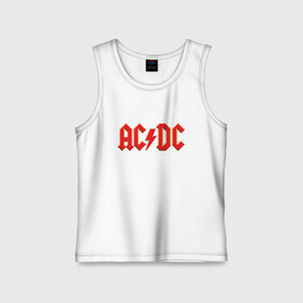 Детская майка хлопок с принтом AC DC в Кировске,  |  | ac | ac dc | ac|dc | angus young | dc. logo | hard | rock | ангус янг | логотип