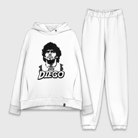 Женский костюм хлопок Oversize с принтом Dios Diego в Кировске,  |  | argentina | maradona | messi | sport | аргентина | гол | диего | марадона | месси | мяч | рука бога | спорт | футбол | чемпион