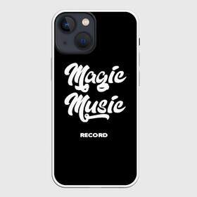 Чехол для iPhone 13 mini с принтом Magic Music Record | White on Black в Кировске,  |  | magic | music | record | white on black | белая | белый на черном | знаменитость | музыкант