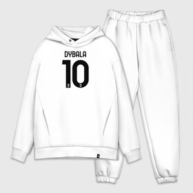 Мужской костюм хлопок OVERSIZE с принтом Dybala 10 номер Ювентус в Кировске,  |  | Тематика изображения на принте: 10 | ac milan | champions | fifa | juve | juventus | juvi | paulo dybala | soccer | uefa | дубала | лига чемпионов | номер | пауло дибала | сборная аргентины | спорт | уефа | фифа | фк | футбол | футболист | футбольный клуб | 