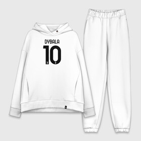 Женский костюм хлопок Oversize с принтом Dybala 10 номер Ювентус в Кировске,  |  | 10 | ac milan | champions | fifa | juve | juventus | juvi | paulo dybala | soccer | uefa | дубала | лига чемпионов | номер | пауло дибала | сборная аргентины | спорт | уефа | фифа | фк | футбол | футболист | футбольный клуб | 