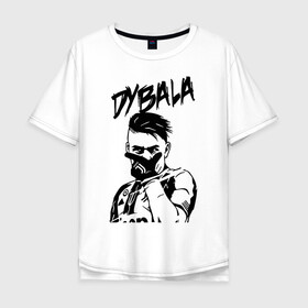 Мужская футболка хлопок Oversize с принтом DYBALA Juventus жест в Кировске, 100% хлопок | свободный крой, круглый ворот, “спинка” длиннее передней части | 10 | ac milan | champions | fifa | juve | juventus | juvi | paulo dybala | soccer | uefa | дубала | лига чемпионов | номер | пауло дибала | сборная аргентины | спорт | уефа | фифа | фк | футбол | футболист | футбольный клуб | 