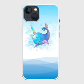 Чехол для iPhone 13 с принтом Дельфин единорог в Кировске,  |  | cute | dolphin | unicorn | два дельфина | дельфин | дельфин в море | дельфинами | единорог | милый | мир | подводный