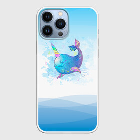 Чехол для iPhone 13 Pro Max с принтом Дельфин единорог в Кировске,  |  | cute | dolphin | unicorn | два дельфина | дельфин | дельфин в море | дельфинами | единорог | милый | мир | подводный