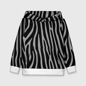 Детская толстовка 3D с принтом Zebra Camouflage в Кировске, 100% полиэстер | двухслойный капюшон со шнурком для регулировки, мягкие манжеты на рукавах и по низу толстовки, спереди карман-кенгуру с мягким внутренним слоем | Тематика изображения на принте: animal | blackandwhite | camouflage | stripes | zebra