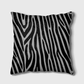 Подушка 3D с принтом Zebra Camouflage в Кировске, наволочка – 100% полиэстер, наполнитель – холлофайбер (легкий наполнитель, не вызывает аллергию). | состоит из подушки и наволочки. Наволочка на молнии, легко снимается для стирки | animal | blackandwhite | camouflage | stripes | zebra