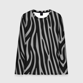 Мужской лонгслив 3D с принтом Zebra Camouflage в Кировске, 100% полиэстер | длинные рукава, круглый вырез горловины, полуприлегающий силуэт | animal | blackandwhite | camouflage | stripes | zebra